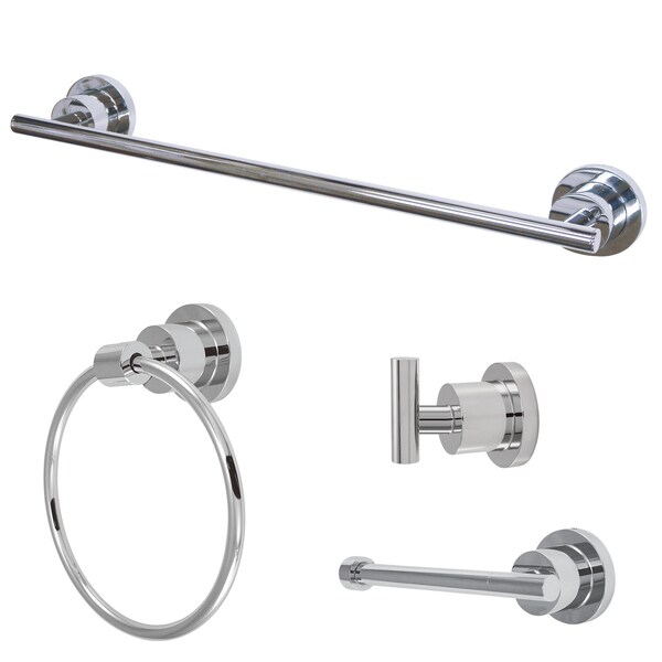 4-Piece Bathroom Accessories Set, Chrome